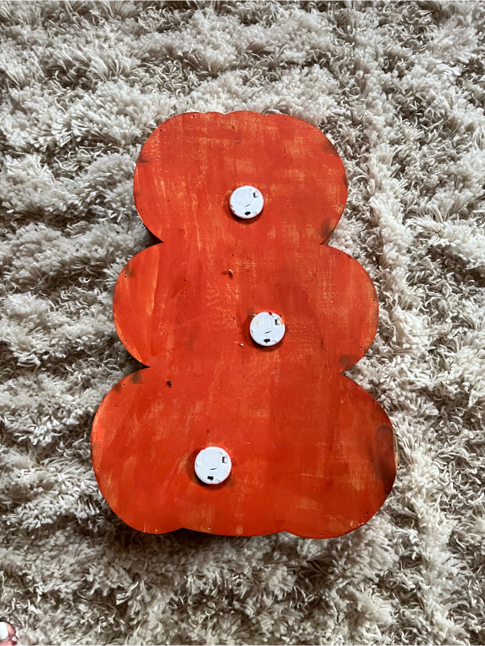 Stacked Wooden Jack-o'-Lanterns Pumpkin Decor - Orange - Picture 2 of 2